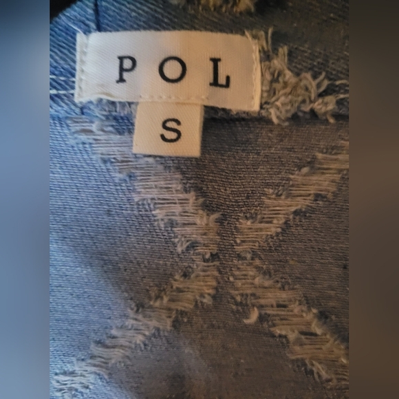 POL Denim Flared Sleeve Open Cardigan. SZ S. NWOT - Picture 9 of 12